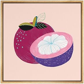 SIGNWIN Framed Canvas Wall Art Purple and Violet...