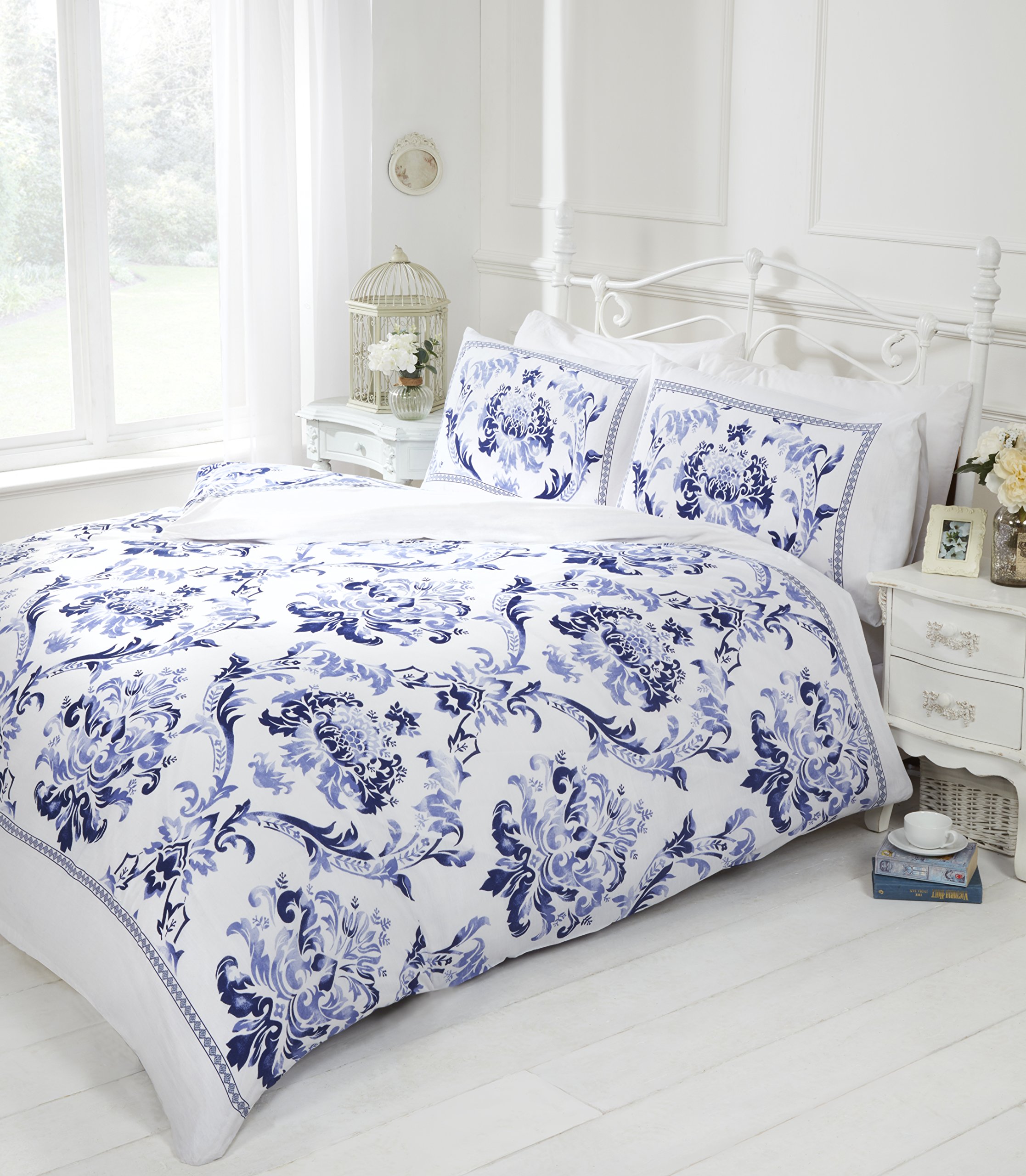 Rapport Home Boheme Duvet Set, Double-Blue, Polyester-Cotton