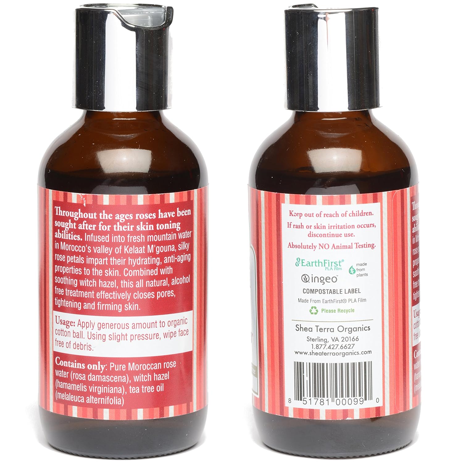 Shea Terra Organics Beauty Water, Toner & Face Mist – Damask Rose Hips & Hazel | Natural Daily Hydrating Toner with Anti-Aging Rose & Witch Hazel to Soothe & Cleanse Inflamed Skin & Fight Acne – 4 oz : Body Scrubs : Beauty