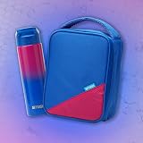 Smash Stainless Steel Water Bottle 750ml Blue Magenta with Flip Top Lid view 6