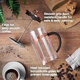 VonShef 8 Cup Cafetiere 1L French Press Copper Stainless Steel Heat Resistant view 4