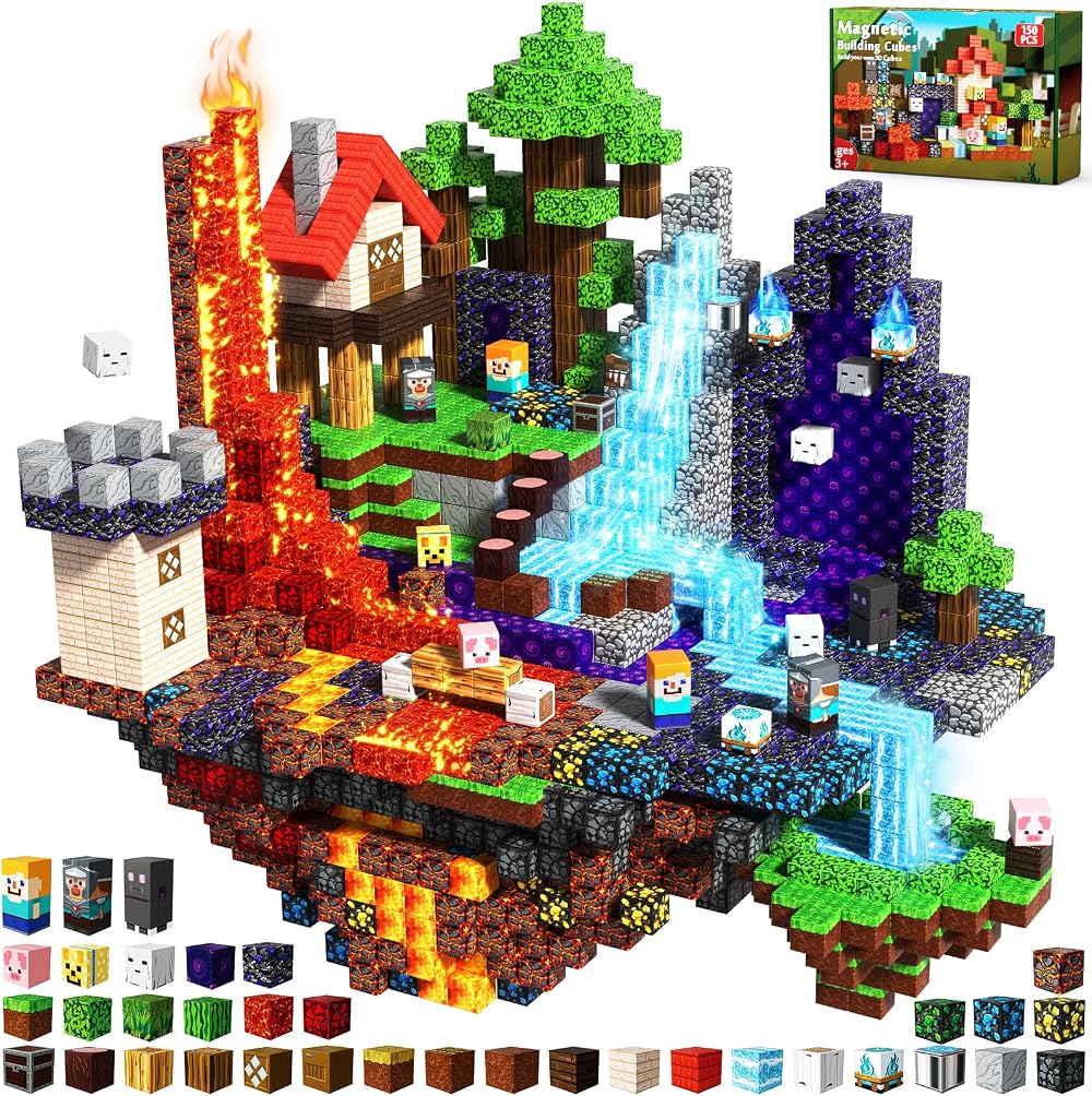ToyUnited Magnetic Building Blocks 150pcs STEM Montessori Toys for Kids