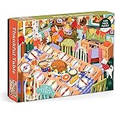 Galison Thankful Table Puzzle &ndash; 1000 Piece Thanksgiving Jigsaw Puzzle Featuring Festive Dinner Table