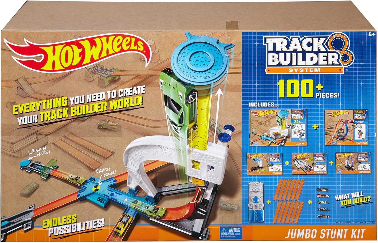 hot wheels jumbo track builder stunt bin