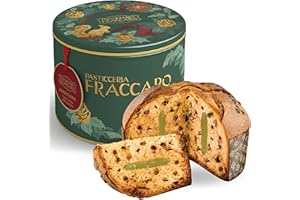 Pistachio Panettone Italian Cake - (26.4 Oz / 750 gr) with Pistachio Filling and Chocolate Chips - Premium Quality Italian Pa