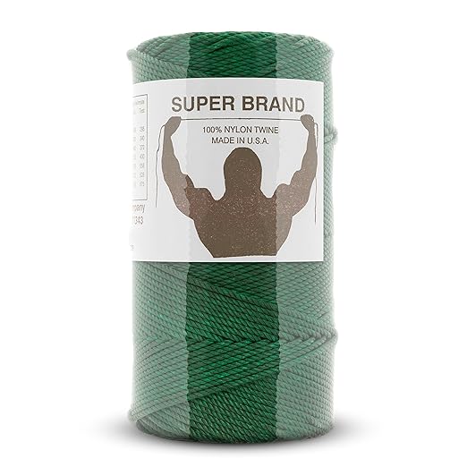 Bonded Green Nylon Twine, Twisted. Size 42, 1 lb 1pack