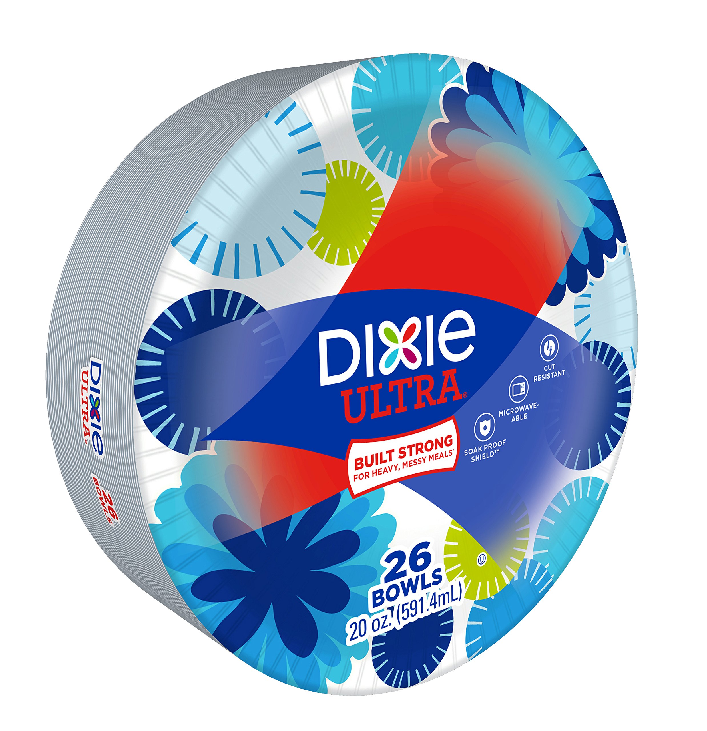 Dixie Ultra Paper Bowls, 20 Oz, 156 Count, 6 Packs of 26 Bowls, Dinner