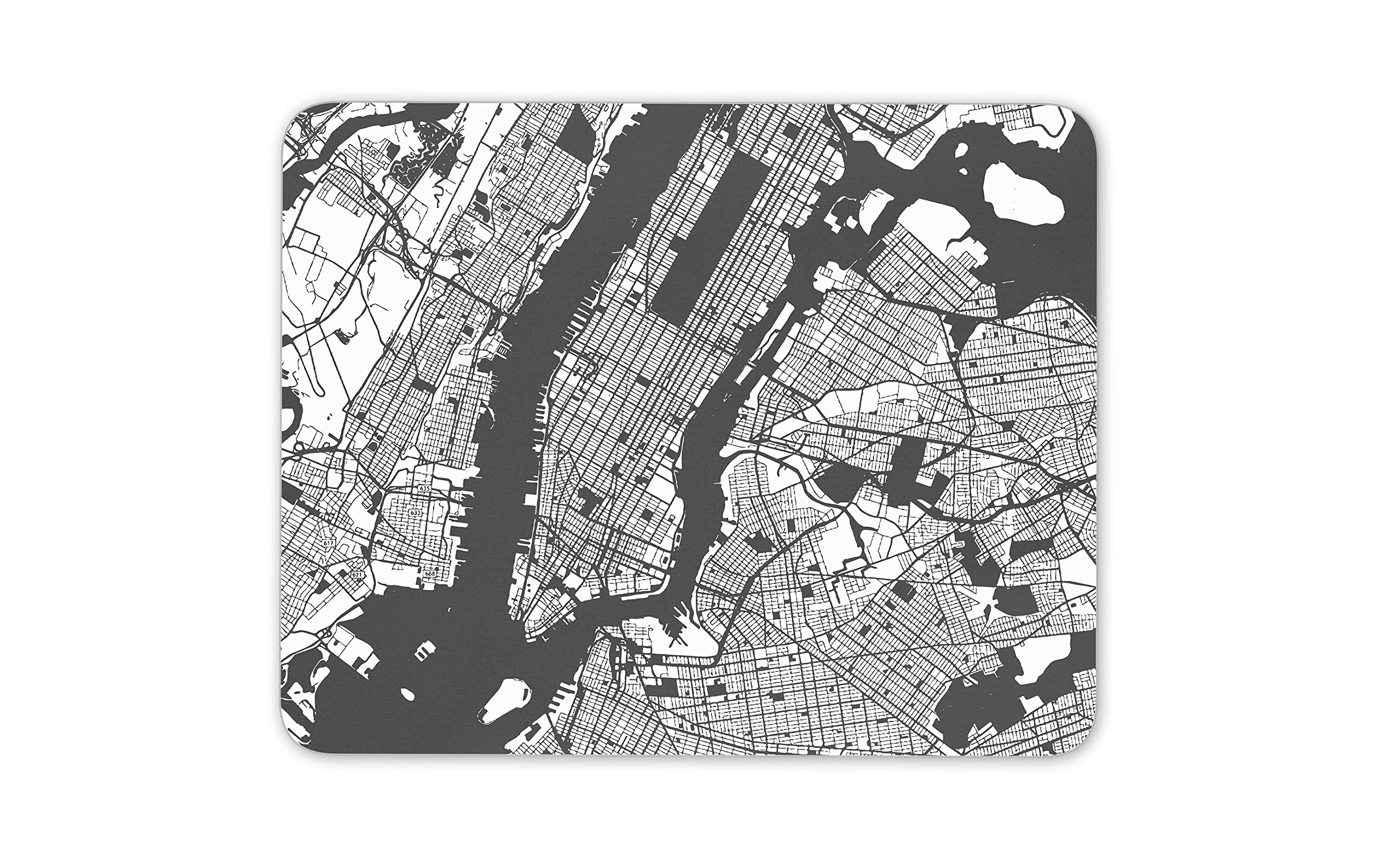 New York City Manhattan Map Mouse Mat Pad - NYC Artwork Art Gift Computer #13258