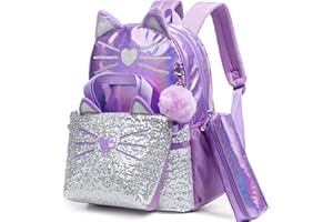 Meetbelify Backpack for Girls Backpacks for Elementary Preschool Students Kids School Cute Backpack with Lunch Box