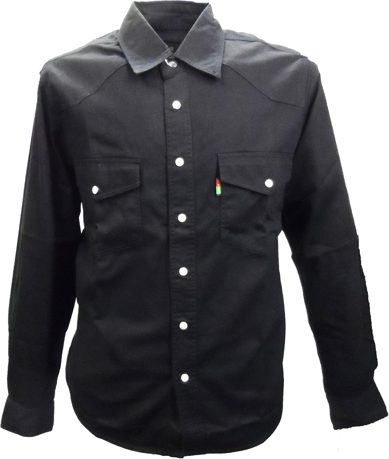 mens black denim shirt uk