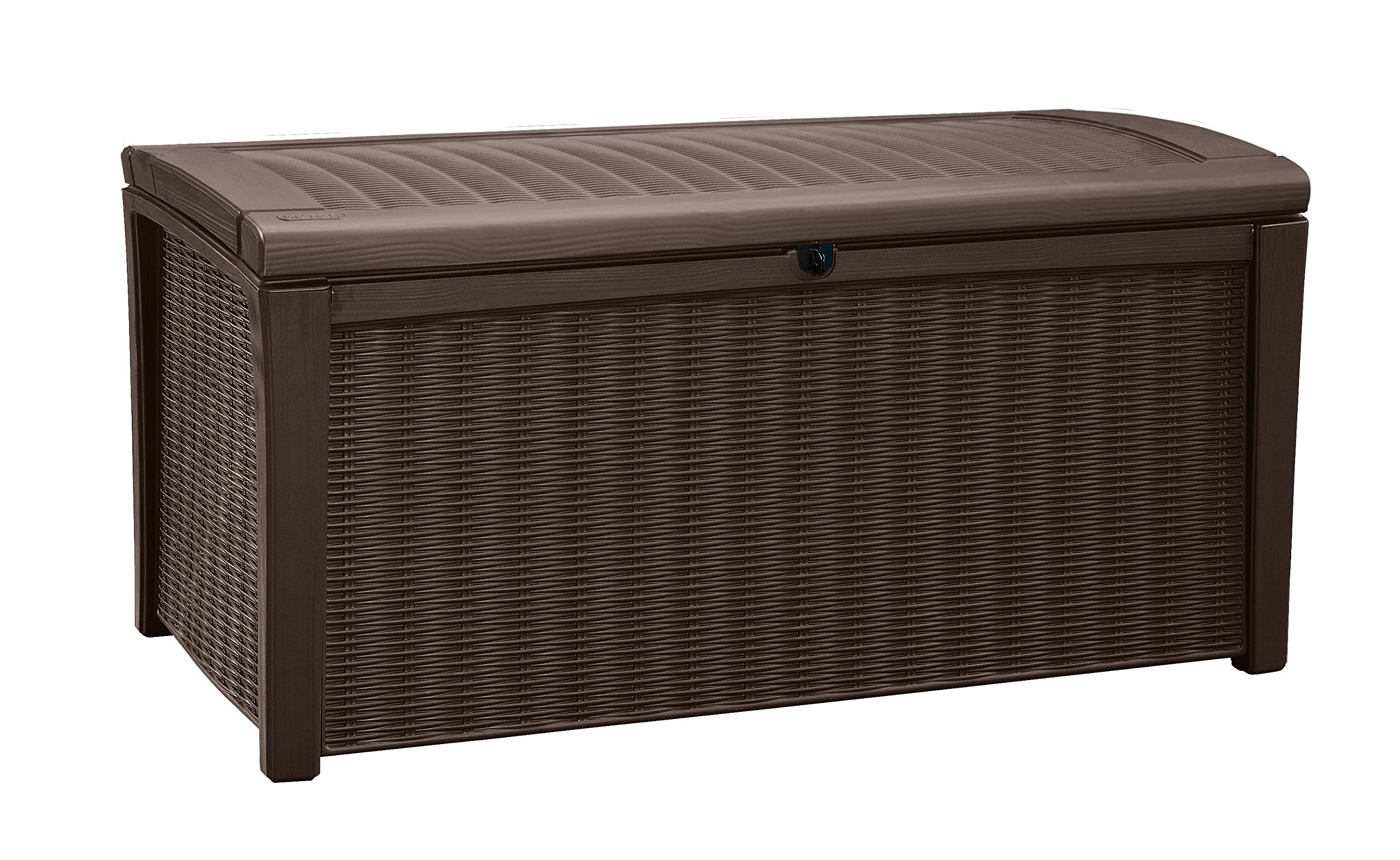 Keter Borneo Outdoor Plastic Storage Box Garden Furniture, Brown, 129.5 x 70 x 62.5 cm