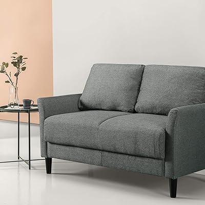 Zinus Jackie Love Seats, Loveseat, Green Stone