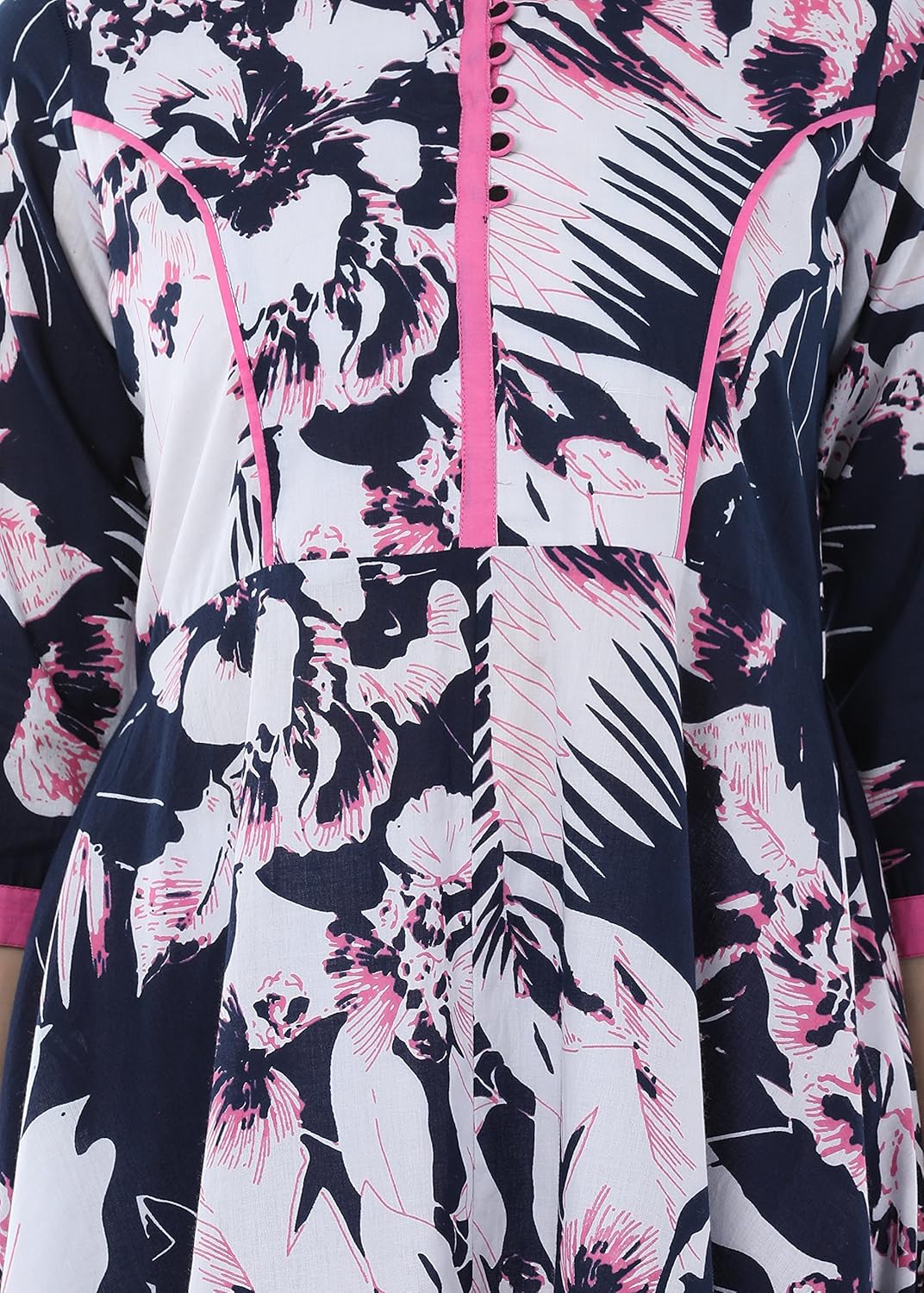 amayra women's cotton anarkali printed kurti