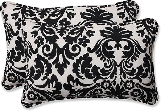 Amazon Com Pillow Perfect Decorative Black Beige Damask Toss