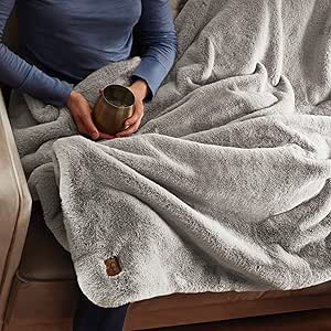 Amazon.com: UGG Stellan Plush Faux Fur Weighted Blanket, Seal: Home
