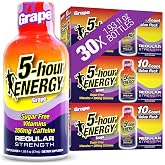 5-hour ENERGY GRAPE Flavor, 30 Count, Regular Strength Energy Shot | 1.93 Fl Oz, Amino Acids, B Vitamins, Sugar Free and Zero Calories