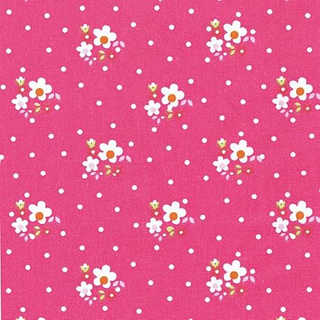 Tela Flores Y Puntos Blanco Rosa Claro Verde Anis Naranja Y Rojo Color De Fondo Rosa 100 Algodon Suave Ancho 160 Cm 1 Metro Amazon Es Hogar