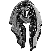 YOUR SMILE Ladies/Women's Lightweight Floral Print/Solid Color mixture Shawl Scarf For Spring Summer season