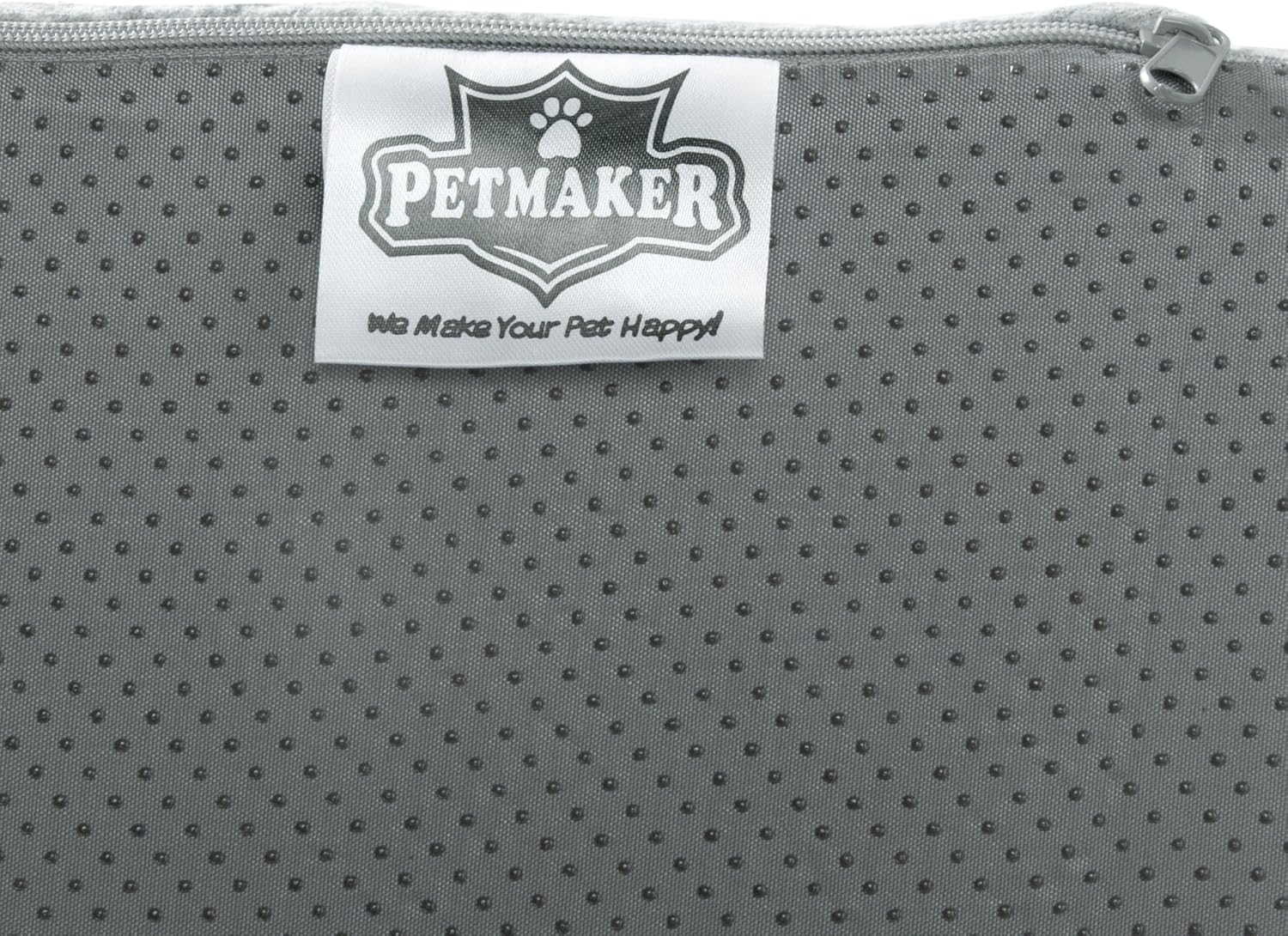 High Density Foam Pet Stairs 3 Steps with Machine Washable Zippered Removeable Micro-Fiber Cover with non-slip bottom by PETMAKER – Print on Gray : Pet Supplies