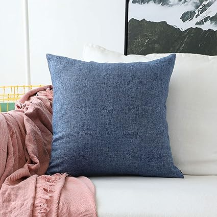 Home Brilliant Burlap Lined Linen Euro Pillow Sham Cover Large