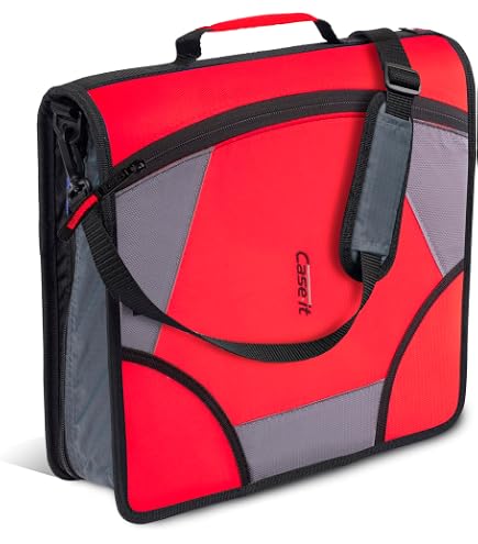Cute Puppy In Snow Zipper Binder – 3-Ring Binder With 500 Sheet Capacity, Handle & Strap For School, College, Office