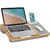 LapGear Home Office Lap Desk with Device Ledge, Mouse Pad, and Phone Holder - Oak Woodgrain - Fits Up to 15.6 Inch…