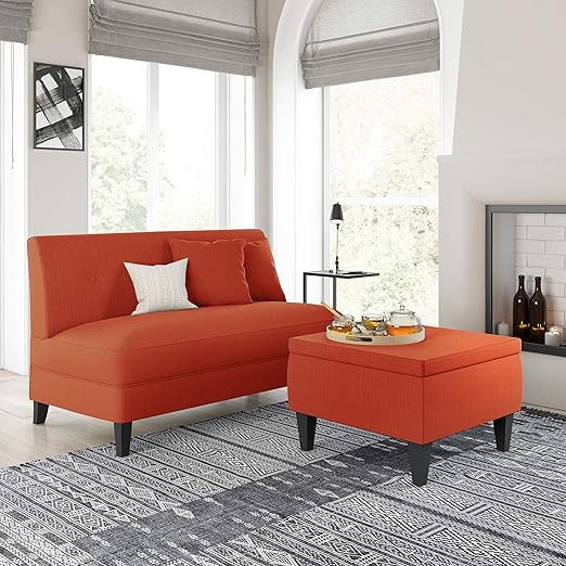 Amazon Com Domesis Granada Button Tufted Sofa Armless Loveseat