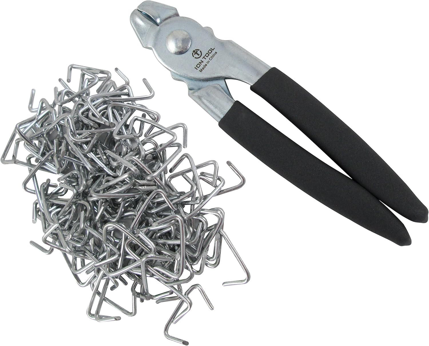 Hog Ring Pliers 150 Galvanized Hog Rings Professional Upholstery Installation Kit Amazon Com