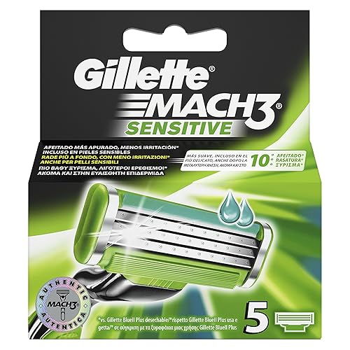 Gillette Mach3 Sensitive Men's Razor Blades, 8 Blades Amazon.co.uk