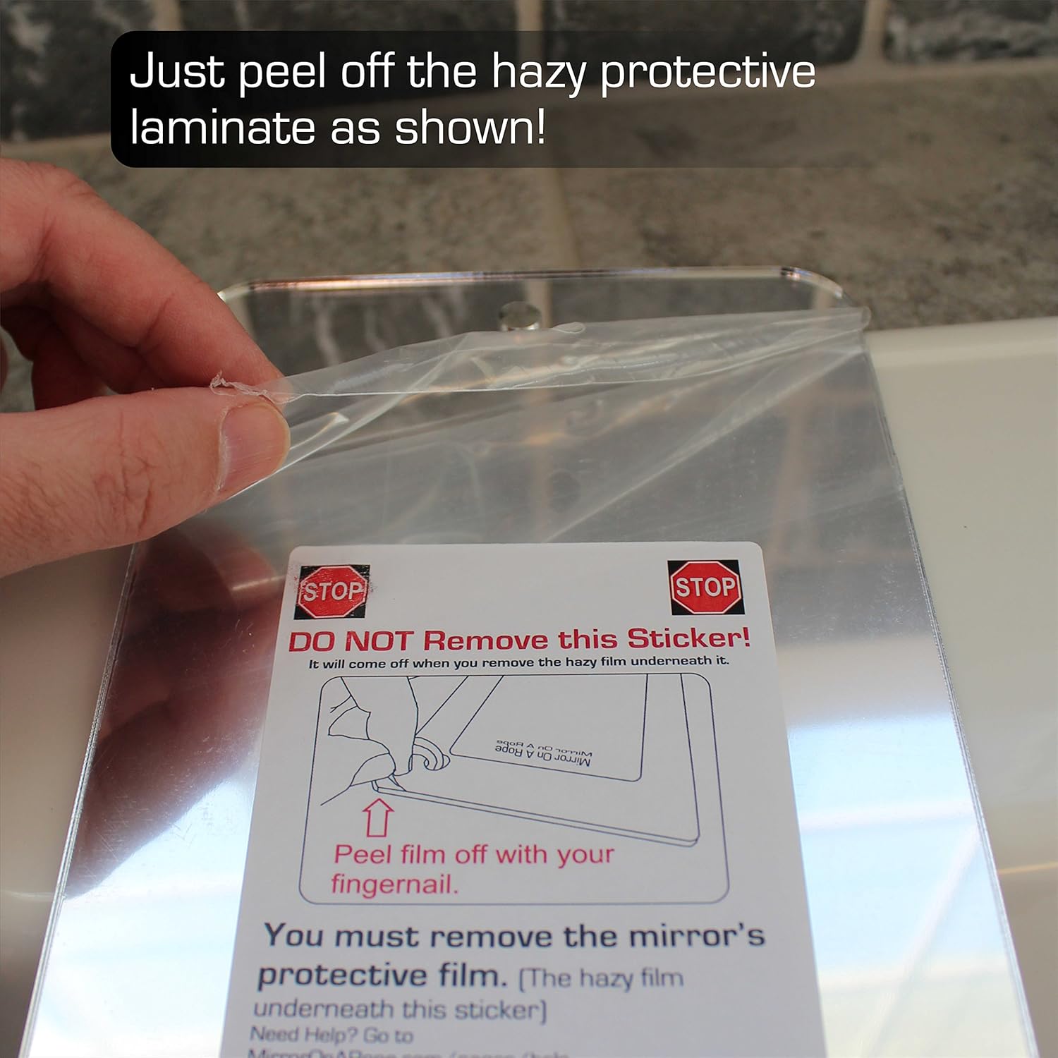 ReflectXL Shower Mirror. Our Largest Mirror - Shatterproof - Easily Eliminate Fog and Shadows for a Clear Fogless Reflection (Unclad) : Beauty