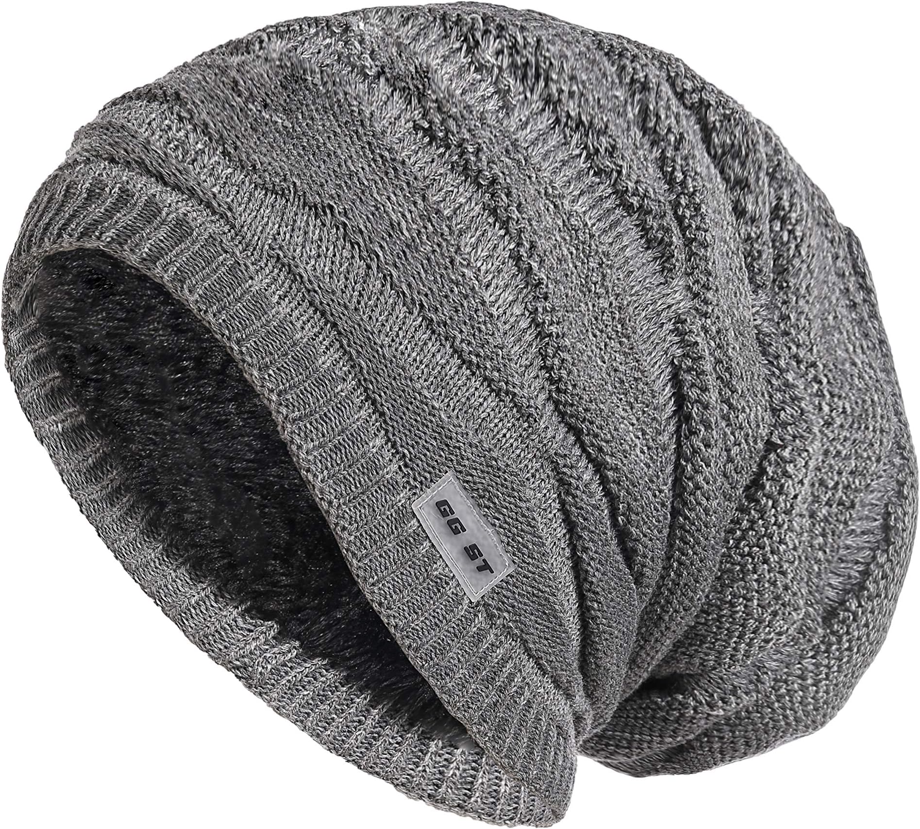 GG STWinter Knitted Hat Men & Women Beanie Fleece Lining Skully Cap Warm Ski Slouchy Hats