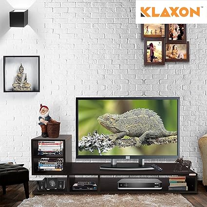Klaxon Wooden TV Stand (Matte Finish, Brown)