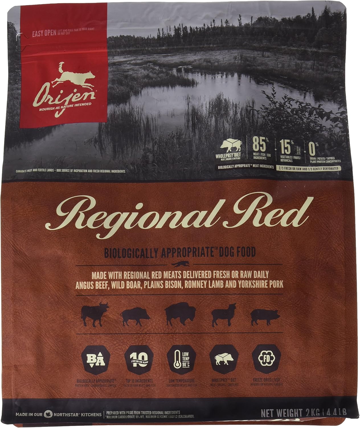 Orijen Regional Red Dog Food, 2 kg, 2 kg (Pack of 1)
