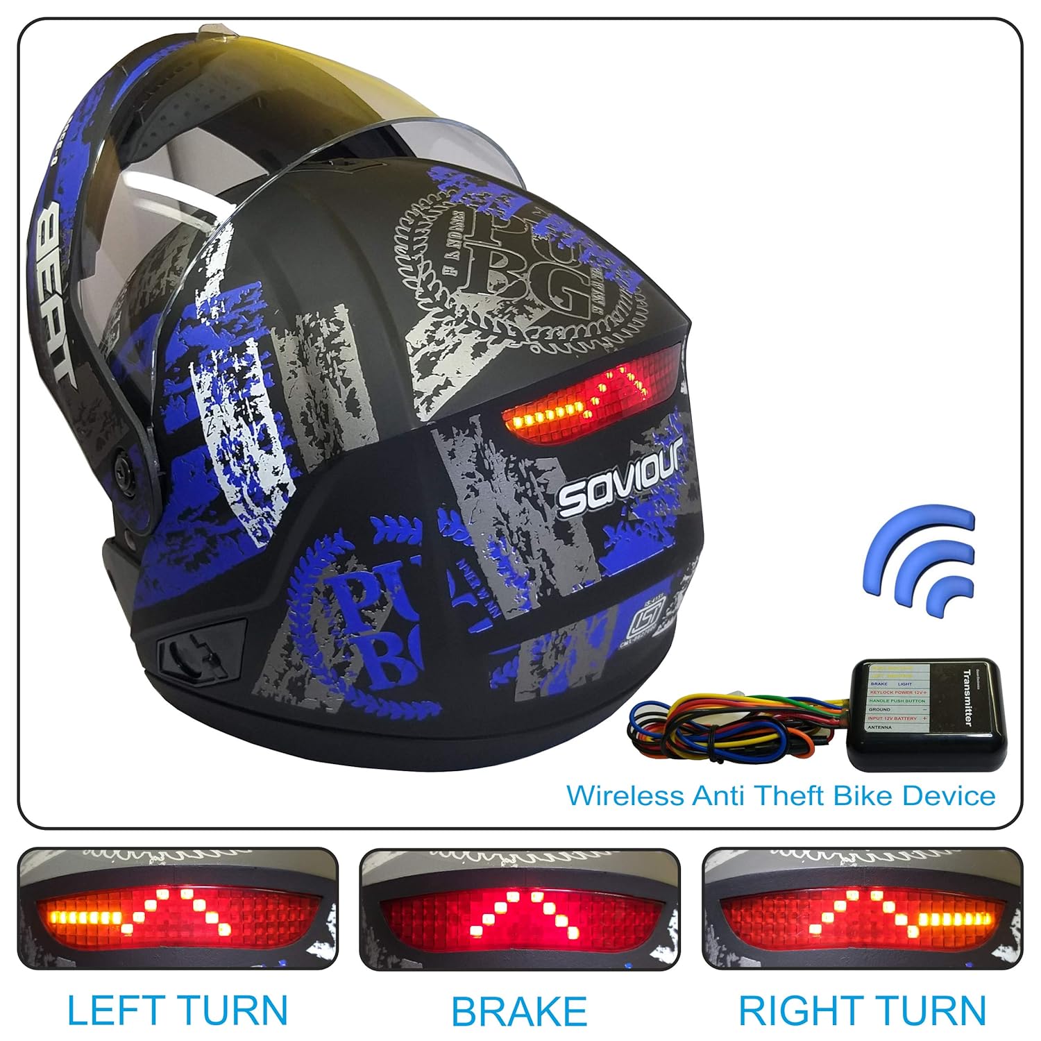 indicator helmet for bike