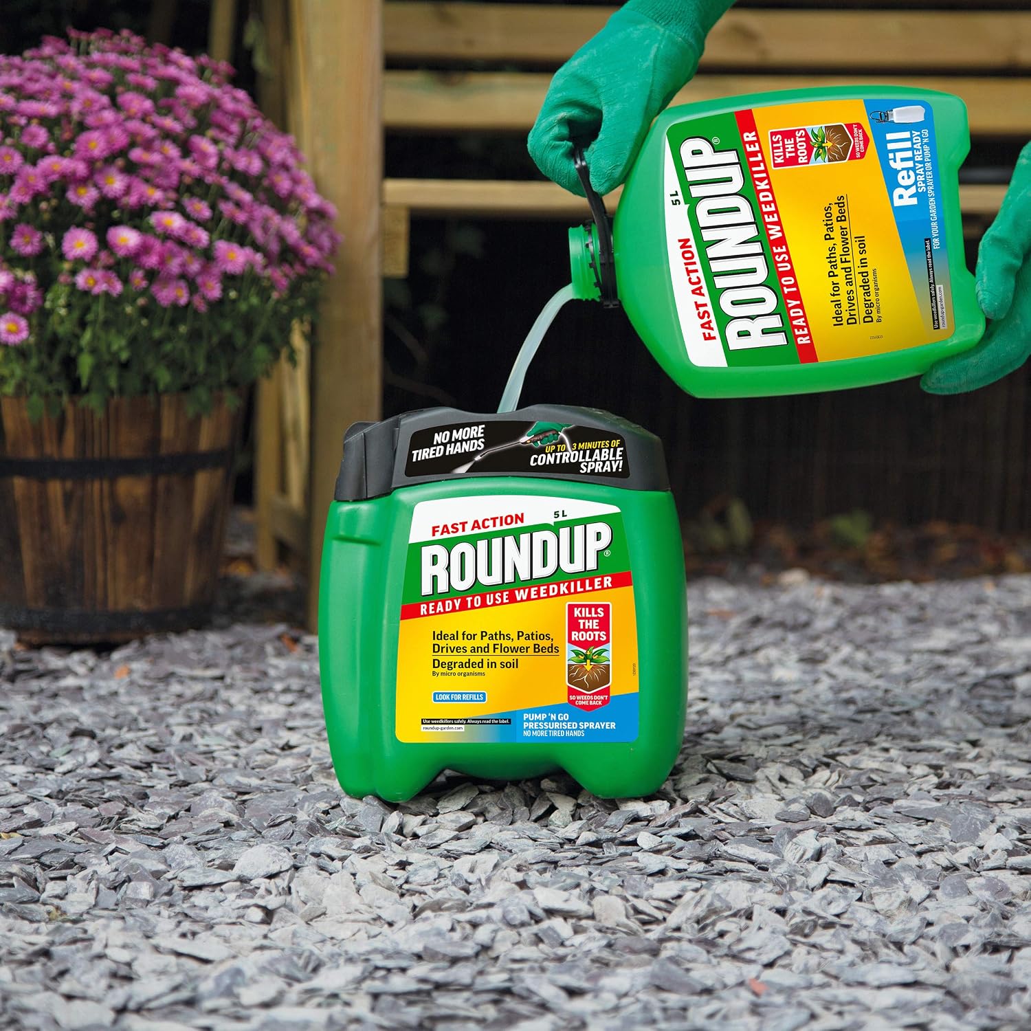Roundup 112113 Fast Action Total Weedkiller 5 Litre Refill, Clear - Image 4