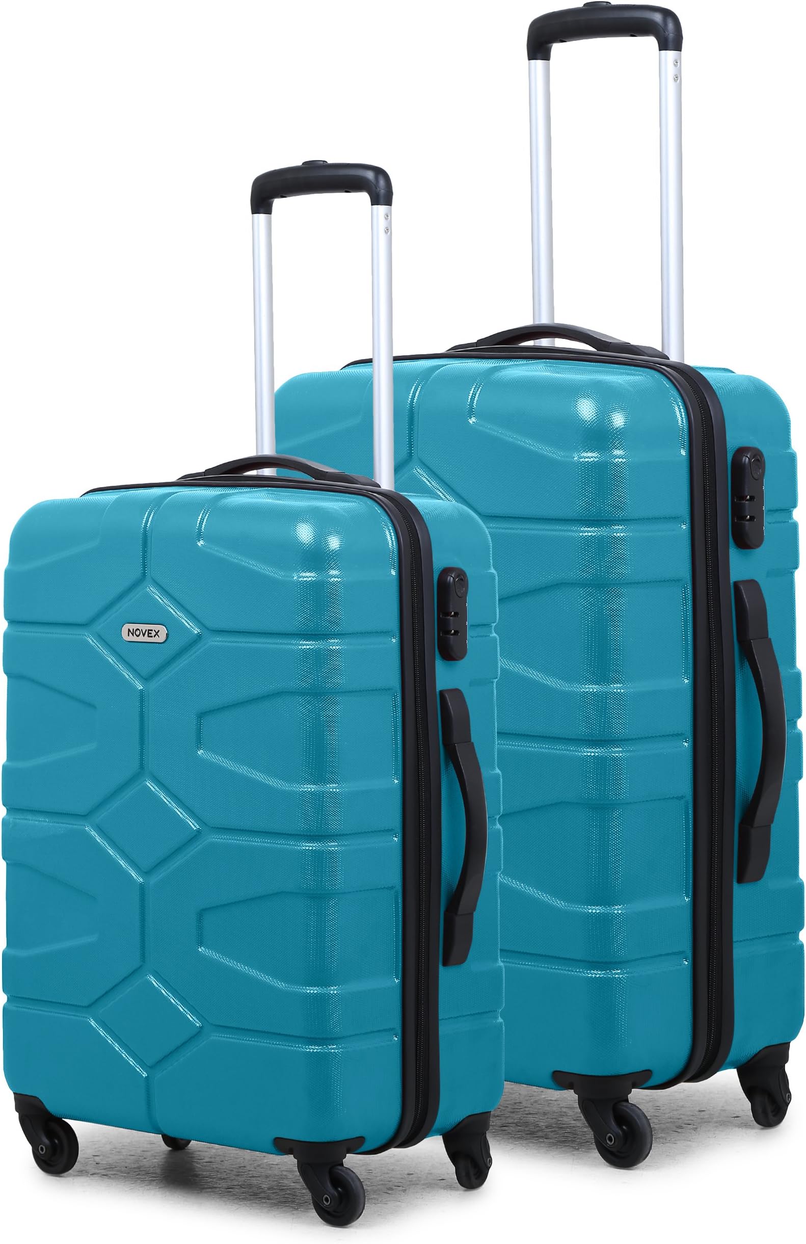 Novex Hard Blue Trolley Luggage Suitcase Set