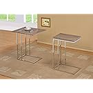 Reclaimed Wood Look Finish Expandable Snack Side End Table by eHomeProducts