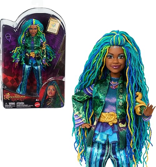 Mattel Disney Descendants: The Rise of Red Fashion Doll & Accessory Uliana, Younger Sister of Ursula with Movie-Inspired Clothes & Necklace