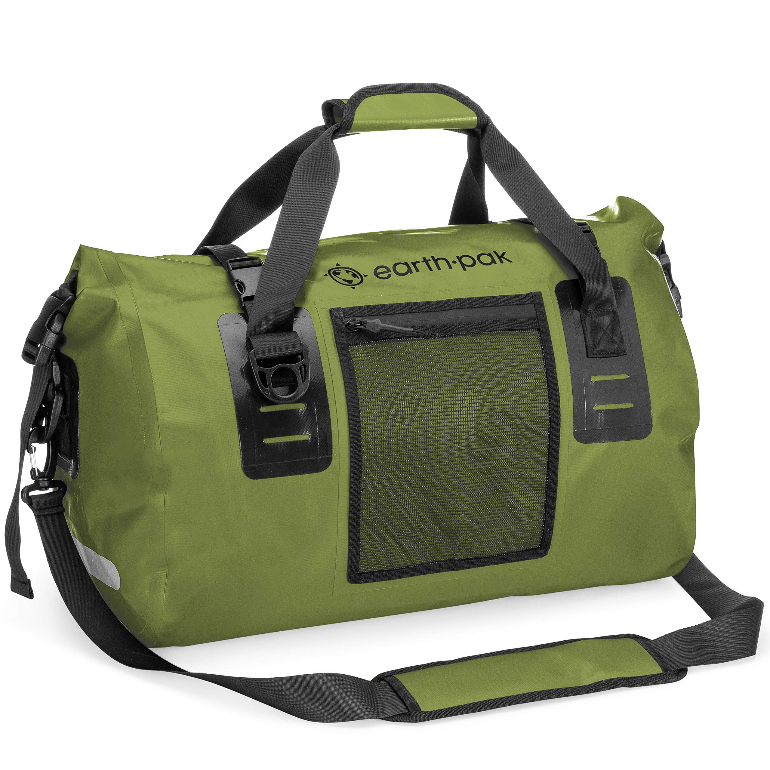 Earth Pak Waterproof Duffel Bag - Perfect for Any Kind of Travel, Lightweight, Large Storage Space, Durable Straps and Handles, Heavy Duty Material to Keep Your Gear Safe, Green, 90L