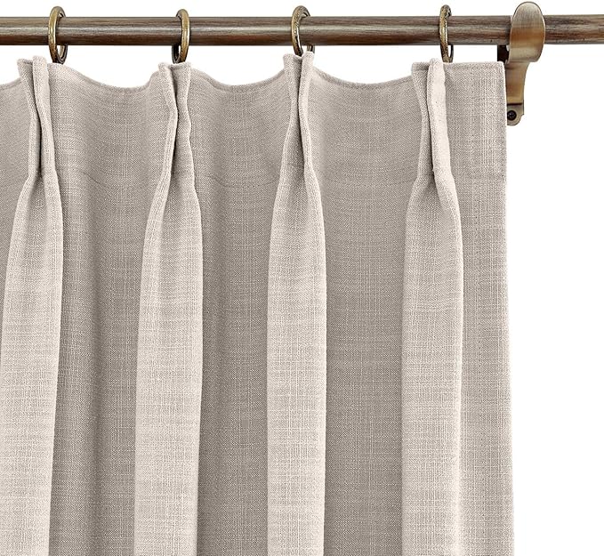 ChadMade Extra Wide 120" W x 84" L Polyester Linen Drapes