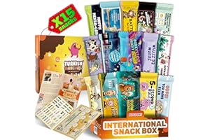 TURKISH MUNCHIES BY MUEKZOIN International Snack Box, Unique Experience with Universal Exotic Candies and Treats from around the World, Gift-Ready Foreign Foods in Packages Inspired by European, Japanese and Korean Cultures