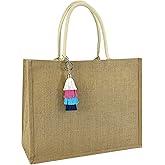 Hibala Woven Large Beach Bag Straw Beach Tote Handmade Weaving Shoulder Tassel Bag Handbag