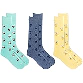 Chaps mens Casual Fashion Cushioned Crew Socks - 3 Pair Pack - Classic Designs With Stretch Blend
