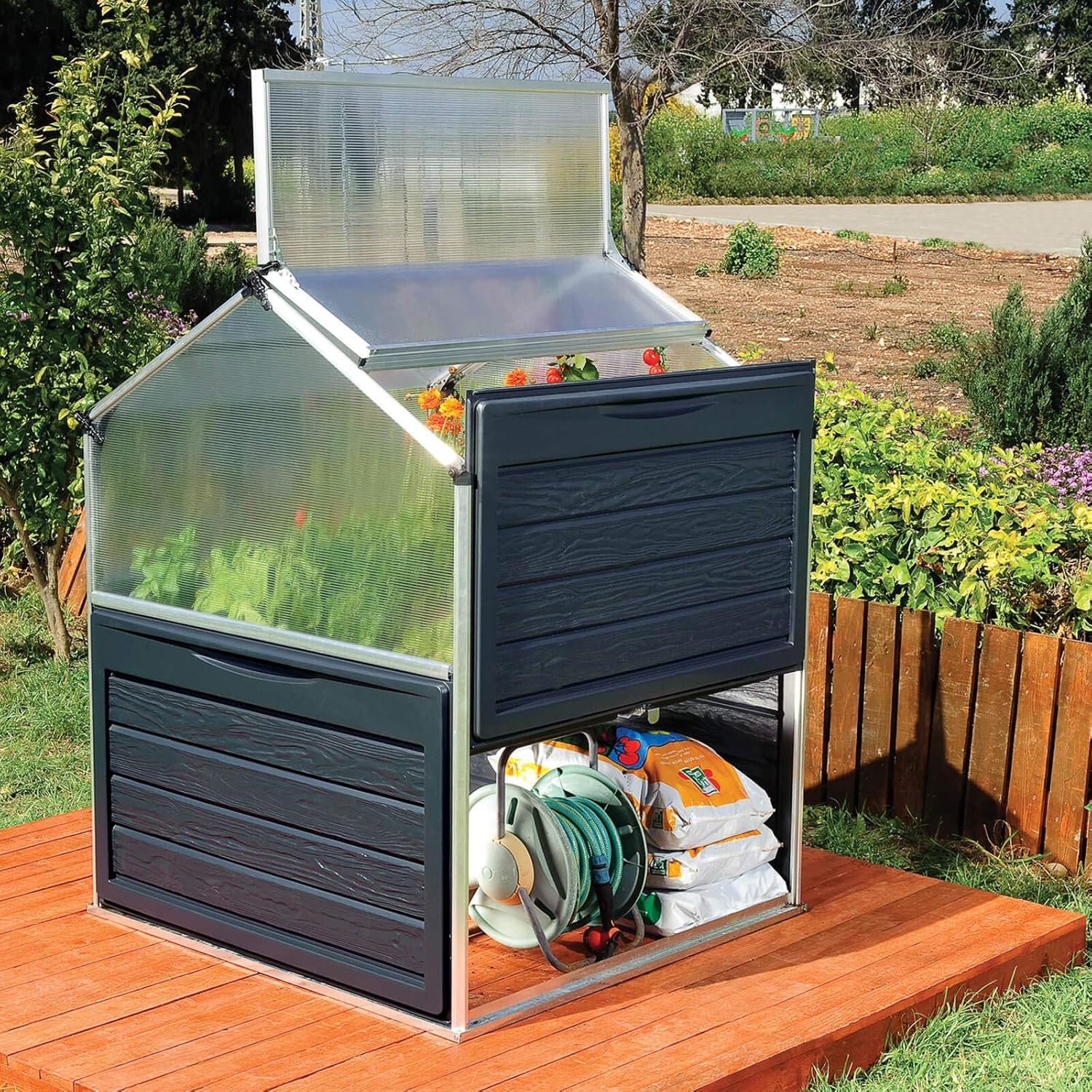 Tepro Palram 701809 Caliente casa con Relieve de Flores: Amazon.es ...