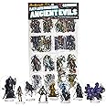 Arcknight Flat Plastic Miniatures: Ancient Evils; 62 Unique Evil-Themed Minis for DND 5e and Pathfinder; Affordable, Skinny Figurines for Dungeons and Dragons and Other Tabletop RPG Games