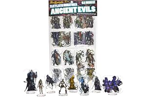 Arcknight Flat Plastic Miniatures: Ancient Evils; 62 Unique Evil-Themed Minis for DND 5e and Pathfinder; Affordable, Skinny Figurines for Dungeons and Dragons and Other Tabletop RPG Games