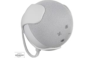 ECHOGEAR Made For Amazon Wall Mount, White, for Echo Dot (4th generation)