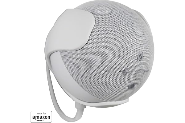 Made For Amazon Wall Mount, White, for Echo Dot (4th generation)