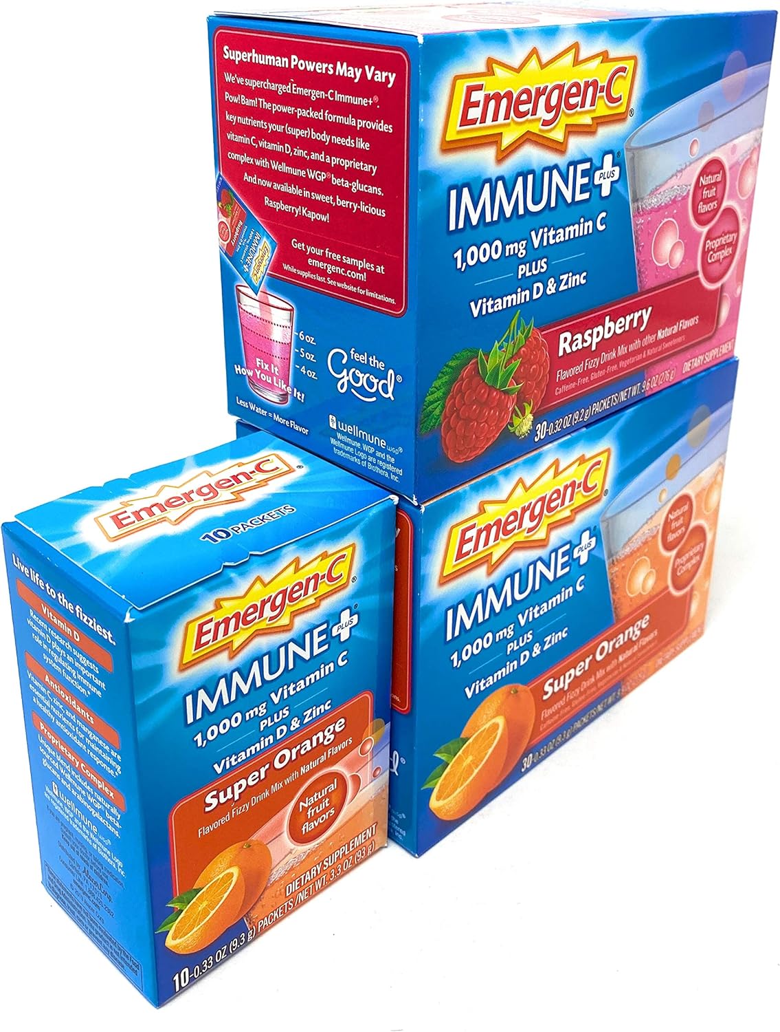 Emergen-C Immune Plus with Vitamin D and Zinc Variety Pack, 70 ct.: Health & Personal Care