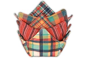 ROGITU Cotton Microwavable Bowl Cozy, Microwave Bowl Holders, Bowl Snuggies, Microwave-Safe Hot Bowl Holders, Soup Bowl Cozy Bowl Hot Pads Hot Heat Proof Plate Holder Pot Holders for Bowls (F)